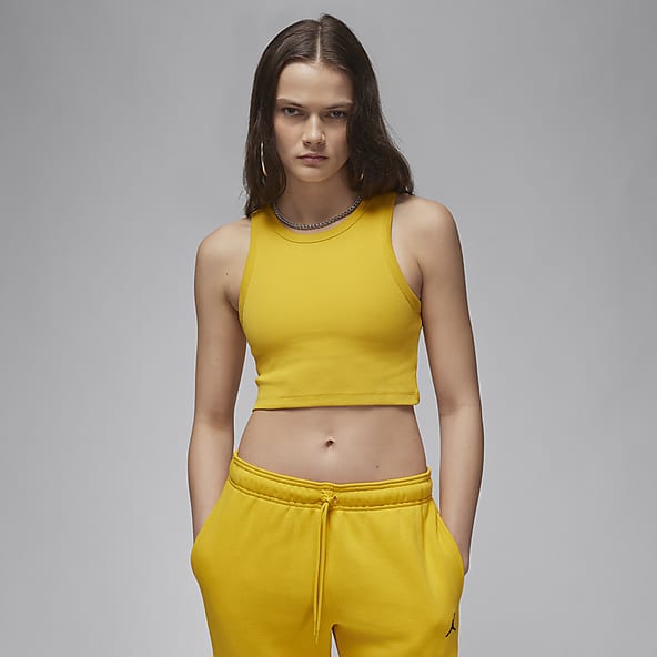 Yellow sports top womens top